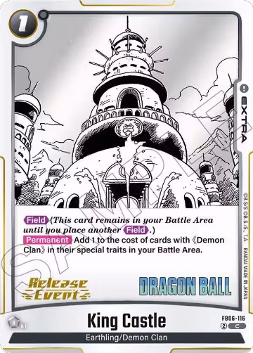 King Castle (FB06-116), Manga Booster 02 Release Event Cards — DB Fusion card price