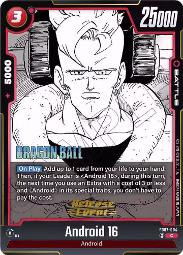 Android 16 (FB07-004), Manga Booster 02 Release Event Cards — DB Fusion card price