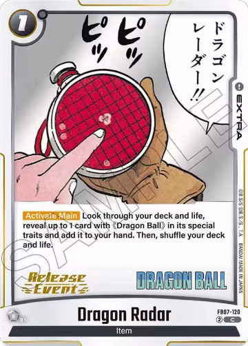 Dragon Radar (FB07-120), Manga Booster 02 Release Event Cards — DB Fusion card price