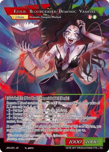 Sanguinary Glyphologist, Ezold // Ezold Bloodcrazed Demonic Vampire (JRV-081 JR), Journey to Ravidra — Force of Will card price