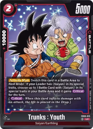 Trunks : Youth - FB08-015 (FB08-015), Saiyan's Pride — DB Fusion card price