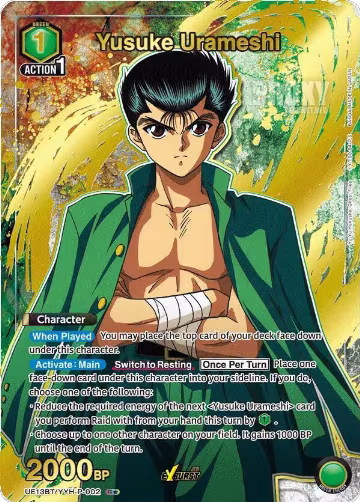 Yusuke Urameshi (002) (R*) (UE13BT/YYH-P-002), Yu Yu Hakusho: Ghost Files — Union Arena card price