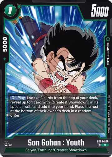Son Gohan : Youth - FB08-056 (FB08-056), Saiyan's Pride — DB Fusion card price