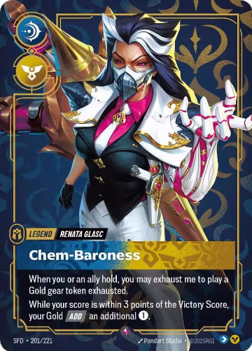 Renata Glasc, Chem-Baroness (201/221), Spiritforged — Riftbound card price