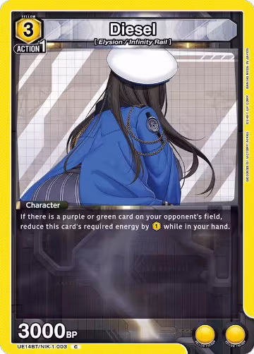 Diesel (UE14BT/NIK-1-003), GODDESS OF VICTORY: NIKKE — Union Arena card price
