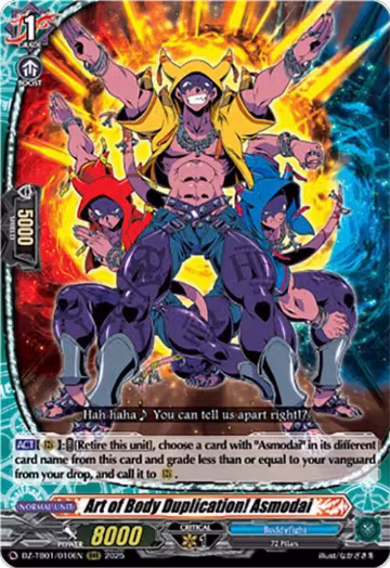 Art of Body Duplication! Asmodai (DZ-TB01/010EN), DZ-TB01: Future Card Buddyfight — Vanguard card price