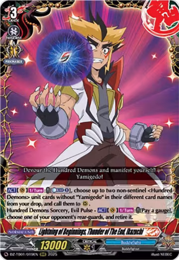Lightning of Beginnings, Thunder of The End, Ikazuchi (DZ-TB01/019EN), DZ-TB01: Future Card Buddyfight — Vanguard card price