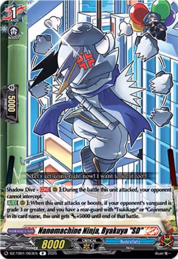 Nanomachine Ninja, Byakuya "SD" (DZ-TB01/063EN), DZ-TB01: Future Card Buddyfight — Vanguard card price