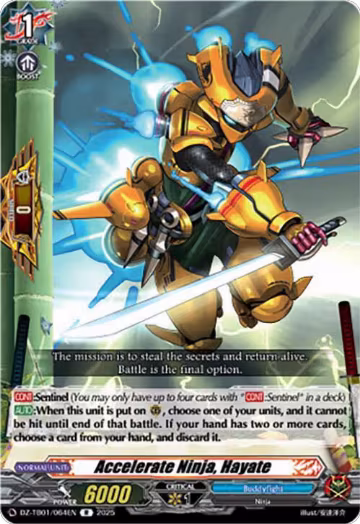 Accelerate Ninja, Hayate (DZ-TB01/064EN), DZ-TB01: Future Card Buddyfight — Vanguard card price