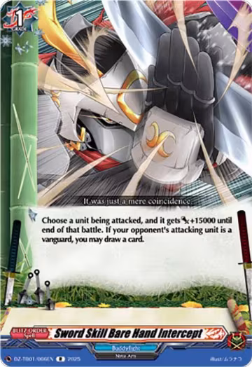 Sword Skill Bare Hand Intercept (DZ-TB01/066EN), DZ-TB01: Future Card Buddyfight — Vanguard card price