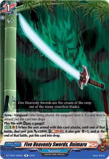 Five Heavenly Swords, Onimaru (DZ-TB01/068EN), DZ-TB01: Future Card Buddyfight — Vanguard card price