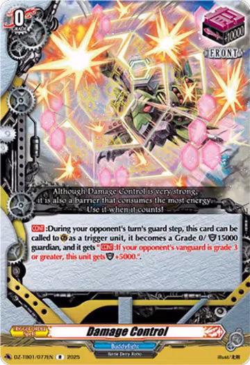 Damage Control (DZ-TB01/077EN), DZ-TB01: Future Card Buddyfight — Vanguard card price