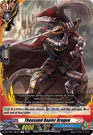 Thousand Rapier Dragon (DZ-TB01/081EN), DZ-TB01: Future Card Buddyfight — Vanguard card price
