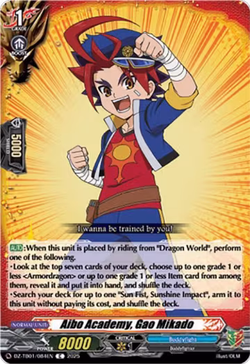 Aibo Academy, Gao Mikado (DZ-TB01/084EN), DZ-TB01: Future Card Buddyfight — Vanguard card price