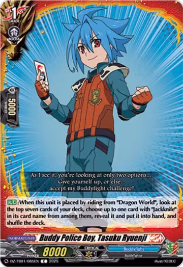 Buddy Police Boy, Tasuku Ryuenji (DZ-TB01/085EN), DZ-TB01: Future Card Buddyfight — Vanguard card price