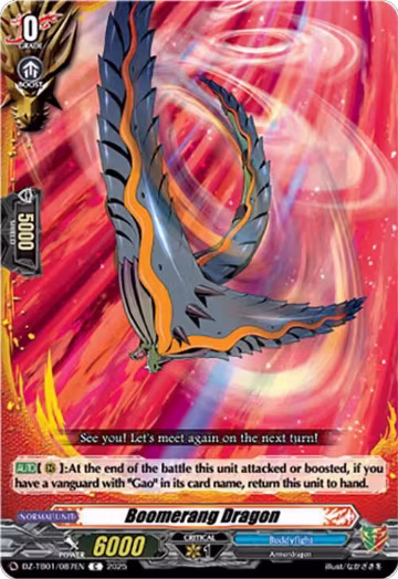 Boomerang Dragon (DZ-TB01/087EN), DZ-TB01: Future Card Buddyfight — Vanguard card price
