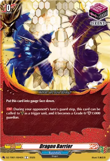 Dragon Barrier (DZ-TB01/094EN), DZ-TB01: Future Card Buddyfight — Vanguard card price