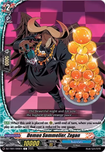 Demon Sommelier, Zagan (DZ-TB01/099EN), DZ-TB01: Future Card Buddyfight — Vanguard card price