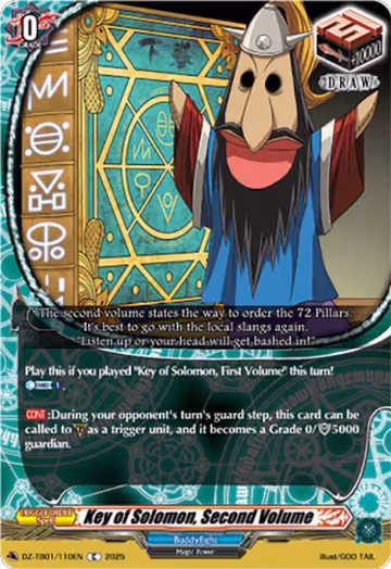 Key of Solomon, Second Volume (DZ-TB01/110EN), DZ-TB01: Future Card Buddyfight — Vanguard card price