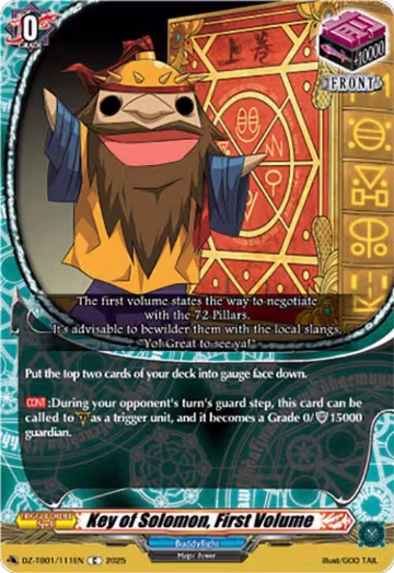 Key of Solomon, First Volume (DZ-TB01/111EN), DZ-TB01: Future Card Buddyfight — Vanguard card price