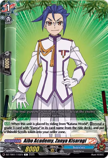 Aibo Academy, Zanya Kisaragi (DZ-TB01/115EN), DZ-TB01: Future Card Buddyfight — Vanguard card price