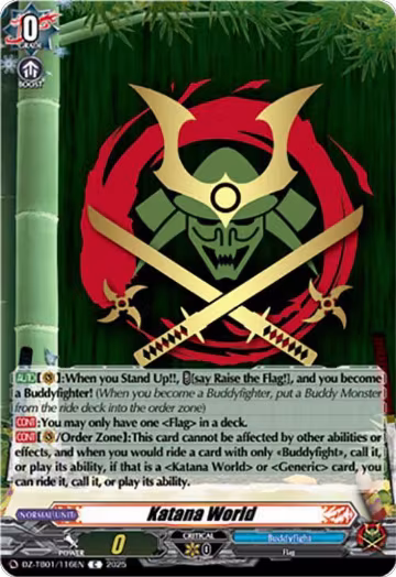 Katana World (DZ-TB01/116EN), DZ-TB01: Future Card Buddyfight — Vanguard card price