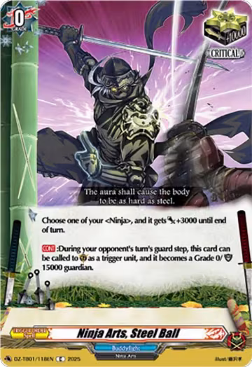 Ninja Arts, Steel Ball (DZ-TB01/118EN), DZ-TB01: Future Card Buddyfight — Vanguard card price