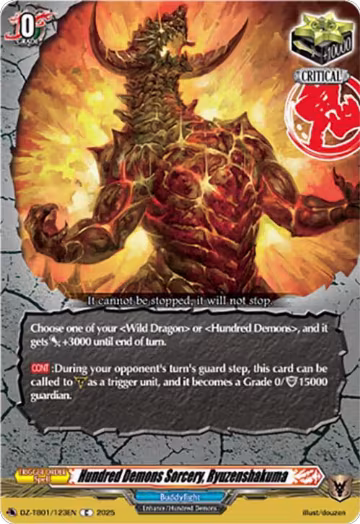 Hundred Demons Sorcery, Ryuzenshakuma (DZ-TB01/123EN), DZ-TB01: Future Card Buddyfight — Vanguard card price