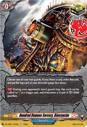 Hundred Demons Sorcery, Rineryusho (DZ-TB01/124EN), DZ-TB01: Future Card Buddyfight — Vanguard card price