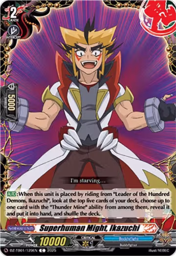 Superhuman Might, Ikazuchi (DZ-TB01/129EN), DZ-TB01: Future Card Buddyfight — Vanguard card price