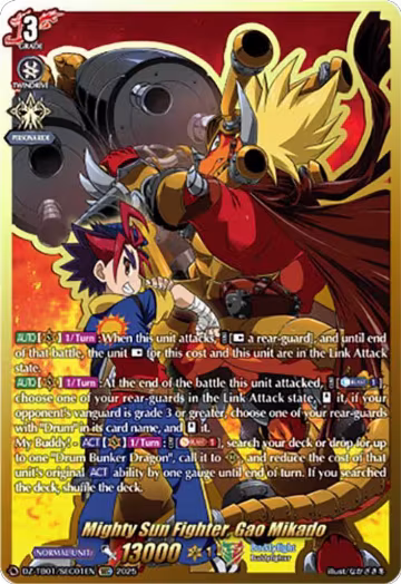 Mighty Sun Fighter, Gao Mikado (SEC) (DZ-TB01/SEC01EN) — card price