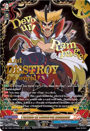 Parade of Hundred Demons (SFR) (DZ-TB01/SFR06EN), DZ-TB01: Future Card Buddyfight — Vanguard card price