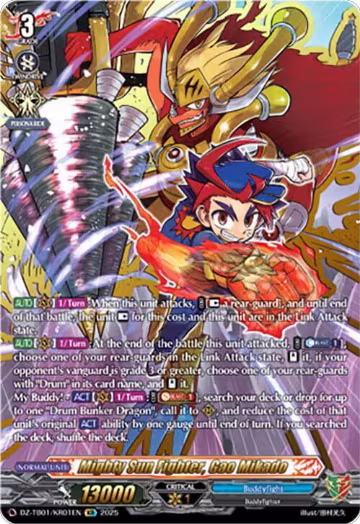 Mighty Sun Fighter, Gao Mikado (KR) (DZ-TB01/KR01EN), DZ-TB01: Future Card Buddyfight — Vanguard card price