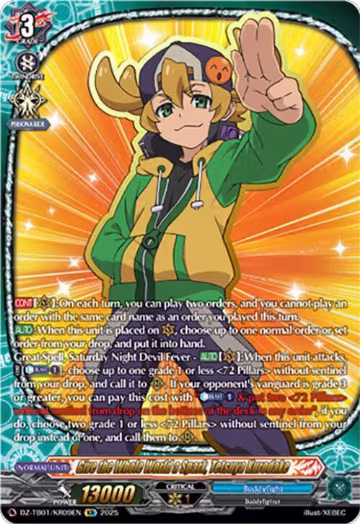 Give the Whole World a Spark, Tetsuya Kurodake (KR) (DZ-TB01/KR09EN), DZ-TB01: Future Card Buddyfight — Vanguard card price