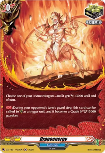 Dragoenergy (H) (DZ-TB01/H22EN), DZ-TB01: Future Card Buddyfight — Vanguard card price