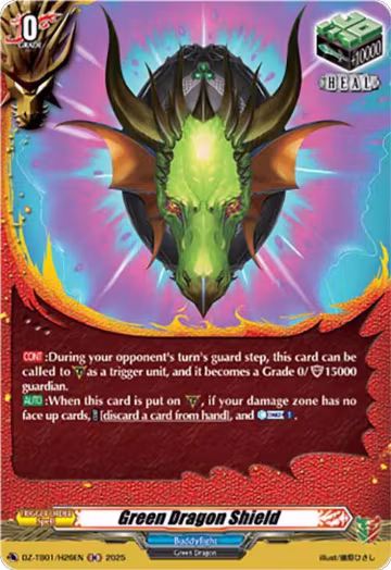Green Dragon Shield (H) (DZ-TB01/H26EN), DZ-TB01: Future Card Buddyfight — Vanguard card price