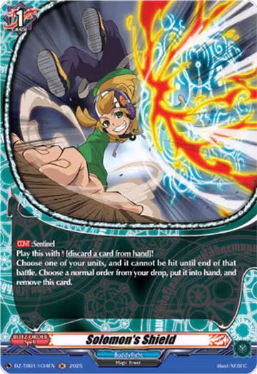 Solomon's Shield (H) (DZ-TB01/H34EN), DZ-TB01: Future Card Buddyfight — Vanguard card price