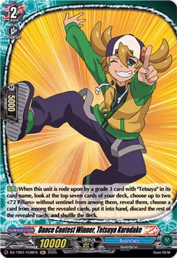 Dance Contest Winner, Tetsuya Kurodake (H) (DZ-TB01/H38EN), DZ-TB01: Future Card Buddyfight — Vanguard card price