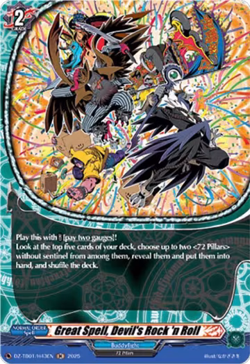 Great Spell, Devil's Rock 'n Roll (H) (DZ-TB01/H43EN), DZ-TB01: Future Card Buddyfight — Vanguard card price