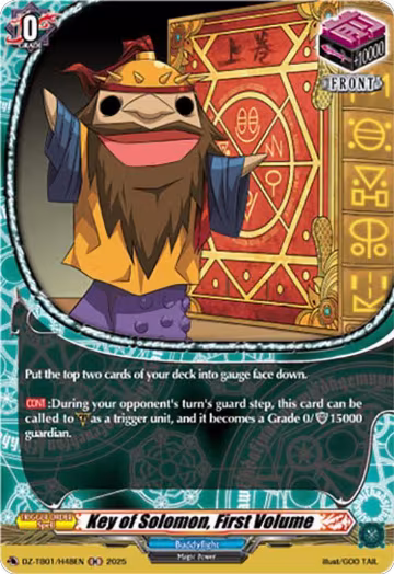 Key of Solomon, First Volume (H) (DZ-TB01/H48EN), DZ-TB01: Future Card Buddyfight — Vanguard card price