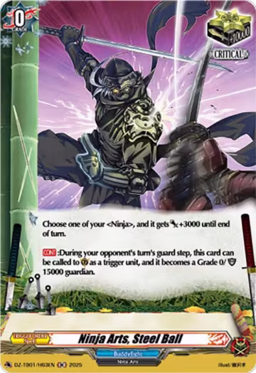 Ninja Arts, Steel Ball (H) (DZ-TB01/H63EN), DZ-TB01: Future Card Buddyfight — Vanguard card price