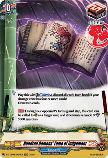 Hundred Demons' Tome of Judgement (H) (DZ-TB01/H64EN), DZ-TB01: Future Card Buddyfight — Vanguard card price