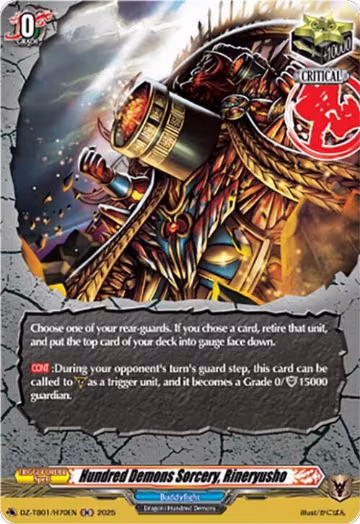 Hundred Demons Sorcery, Rineryusho (H) (DZ-TB01/H70EN), DZ-TB01: Future Card Buddyfight — Vanguard card price