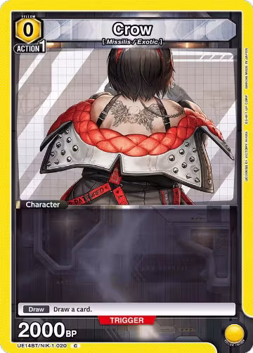 Crow (020) (UE14BT/NIK-1-020), GODDESS OF VICTORY: NIKKE — Union Arena card price