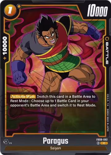 Paragus - FB08-082 (FB08-082), Saiyan's Pride — DB Fusion card price