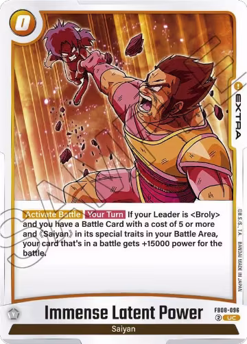Immense Latent Power (FB08-096), Saiyan's Pride — DB Fusion card price