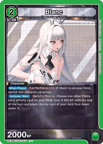 Blanc (UE14BT/NIK-1-074), GODDESS OF VICTORY: NIKKE — Union Arena card price