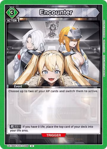 Encounter (098) (UE14BT/NIK-1-098), GODDESS OF VICTORY: NIKKE — Union Arena card price