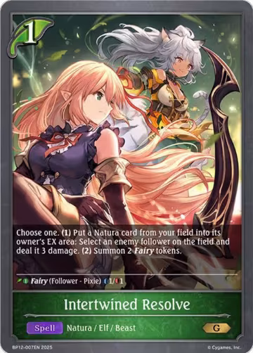 Intertwined Resolve (BP12-007EN), Worldreaver’s Descent — Shadowverse card price