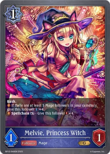 Melvie, Princess Witch (BP12-040EN), Worldreaver’s Descent — Shadowverse card price